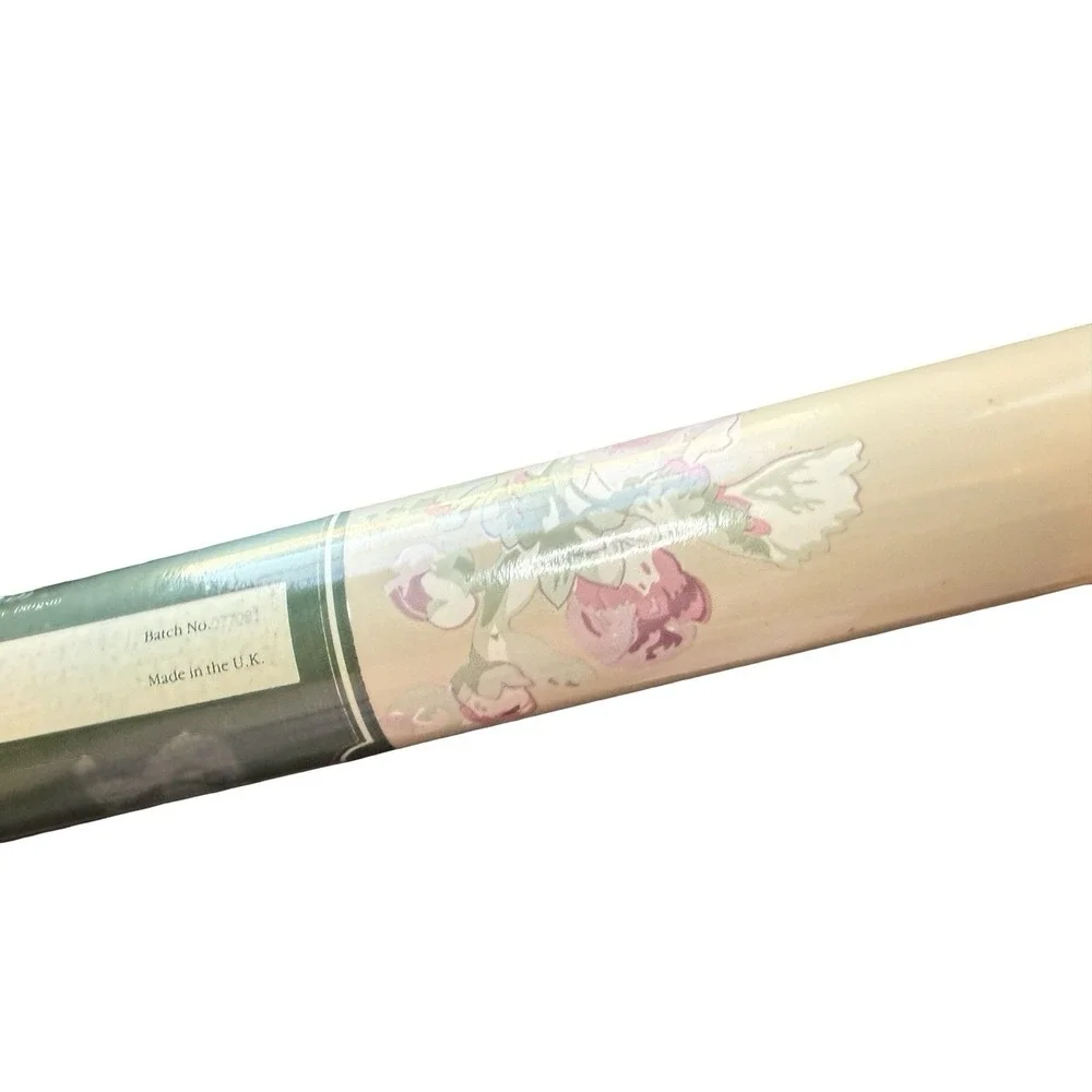 Laura Ashley Vinyl Wall Covering k 174Hollyhock Floral Flower design 308652008‎